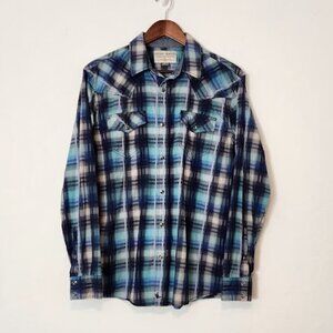 Cody James Men's Long Sleeve Snap Button Shirt Size Medium